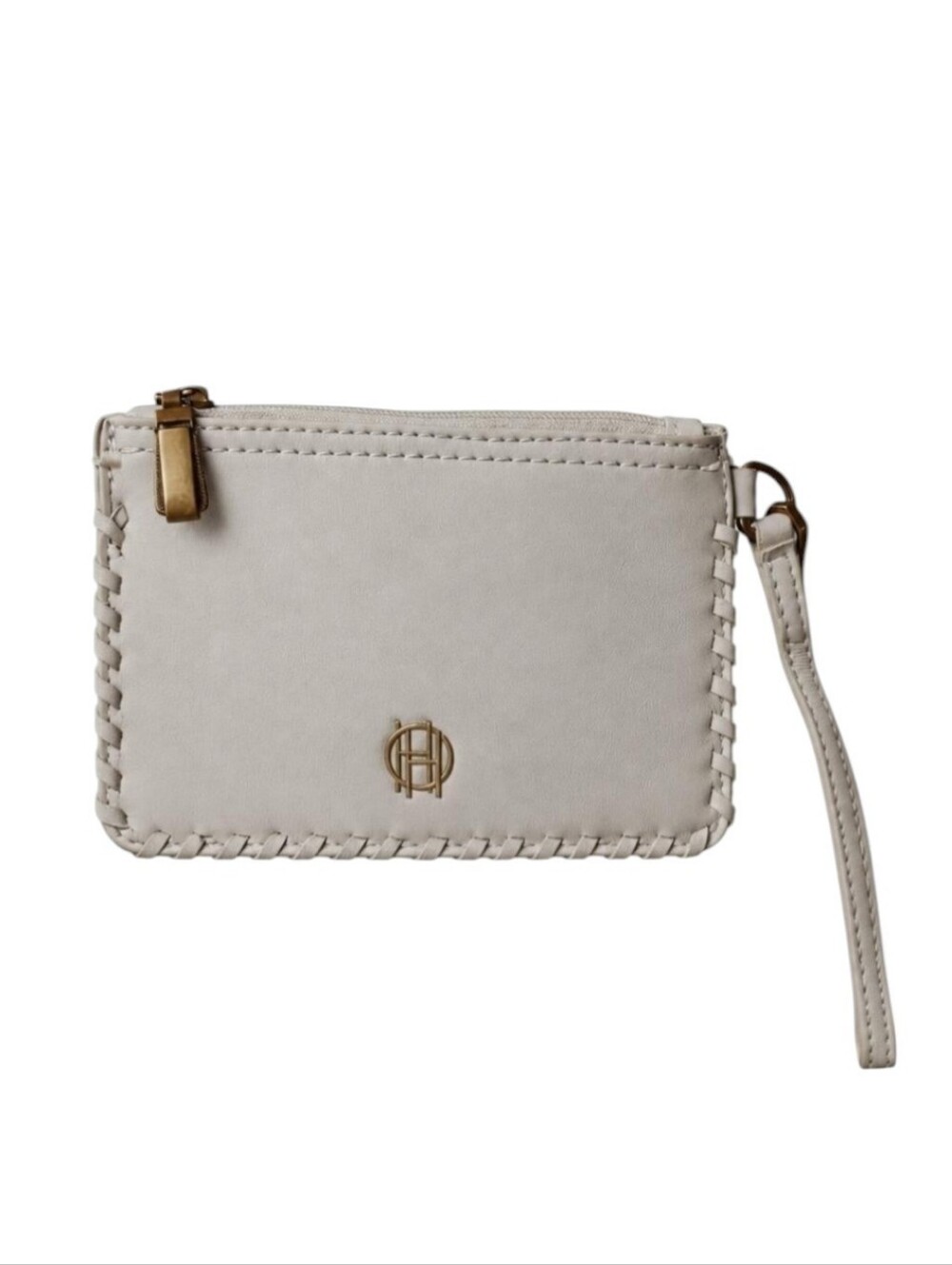 House of Harlow 1960 Neutral Beige Wristlet with Gold Hardware
